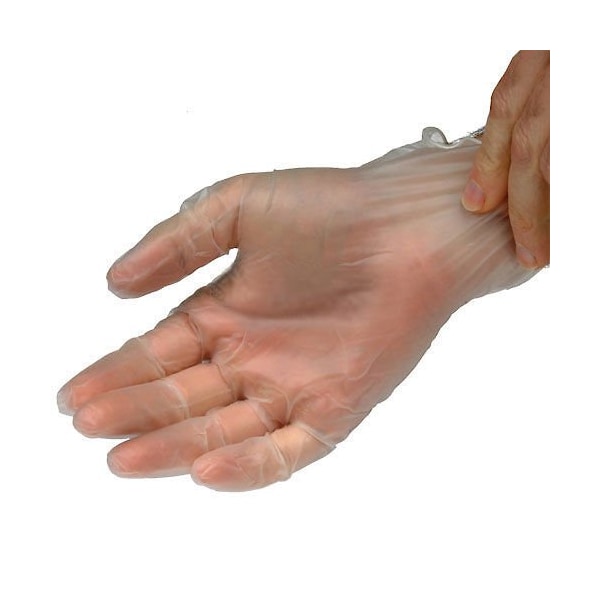 Safety Zone Disposable Gloves, 3.2 mil Palm, Vinyl, Powdered, XL, 100 PK, Clear GVDR-XL-1 - main